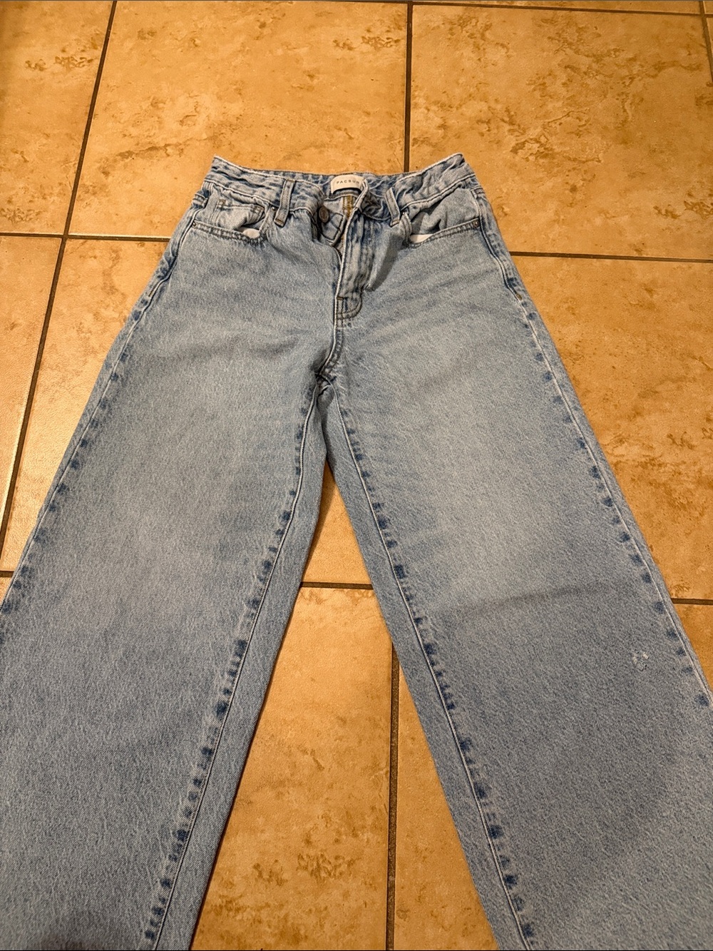 PacSun Light Wash High-Rise Wide Leg Jeans